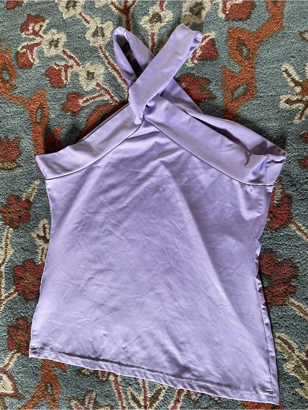Amazon Lilac Cross-Back Halter Going Out Top